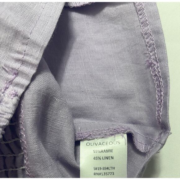 Olivaceous NWT Lavender Button Front Sleeveless Crop Top Size Medium - Picture 3 of 4